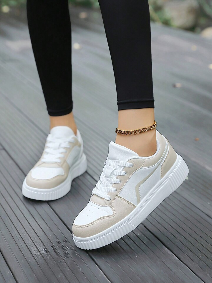 Women Shoes Casual Sneakers, Lace Up Soft Sole Flat Comfortable Skate Shoes For Women, Lightweigh... | SHEIN