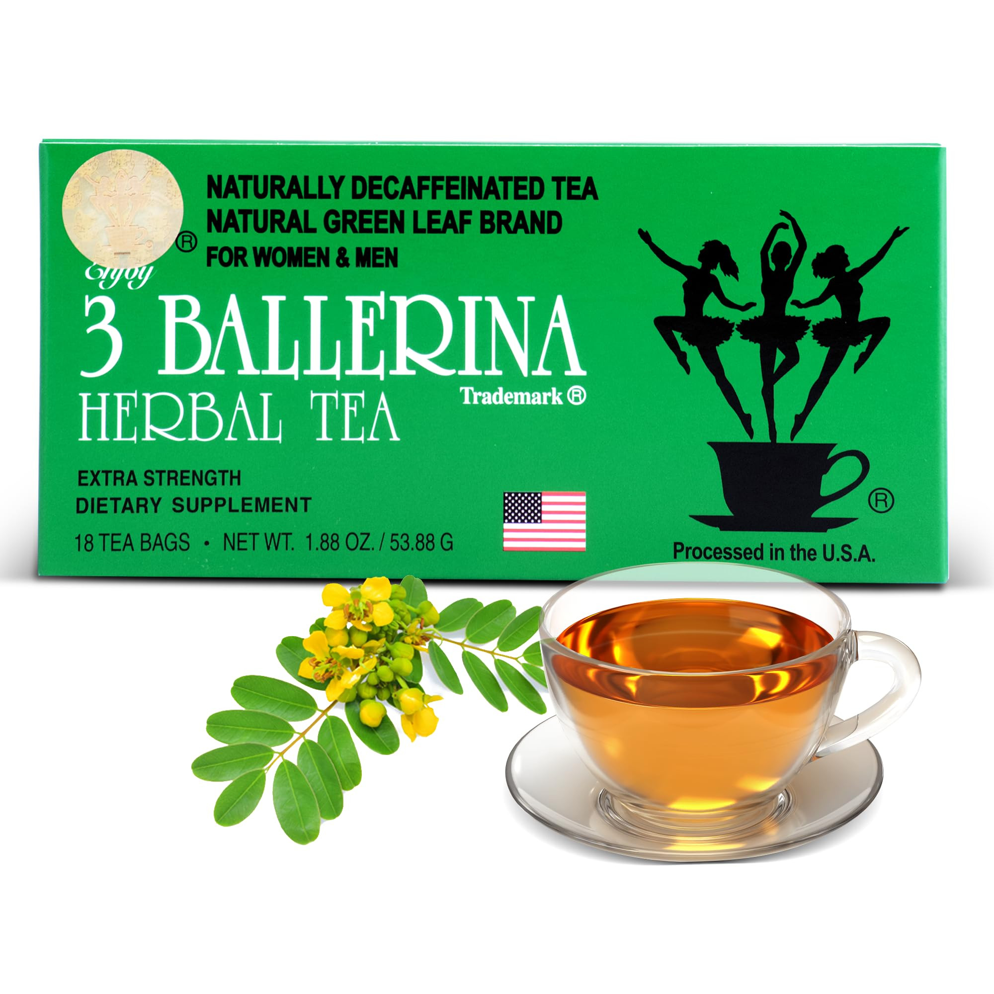 3 Ballerina Tea Dieters Drink, Extra Strength, 18-Count Tea Bags | Amazon (US)