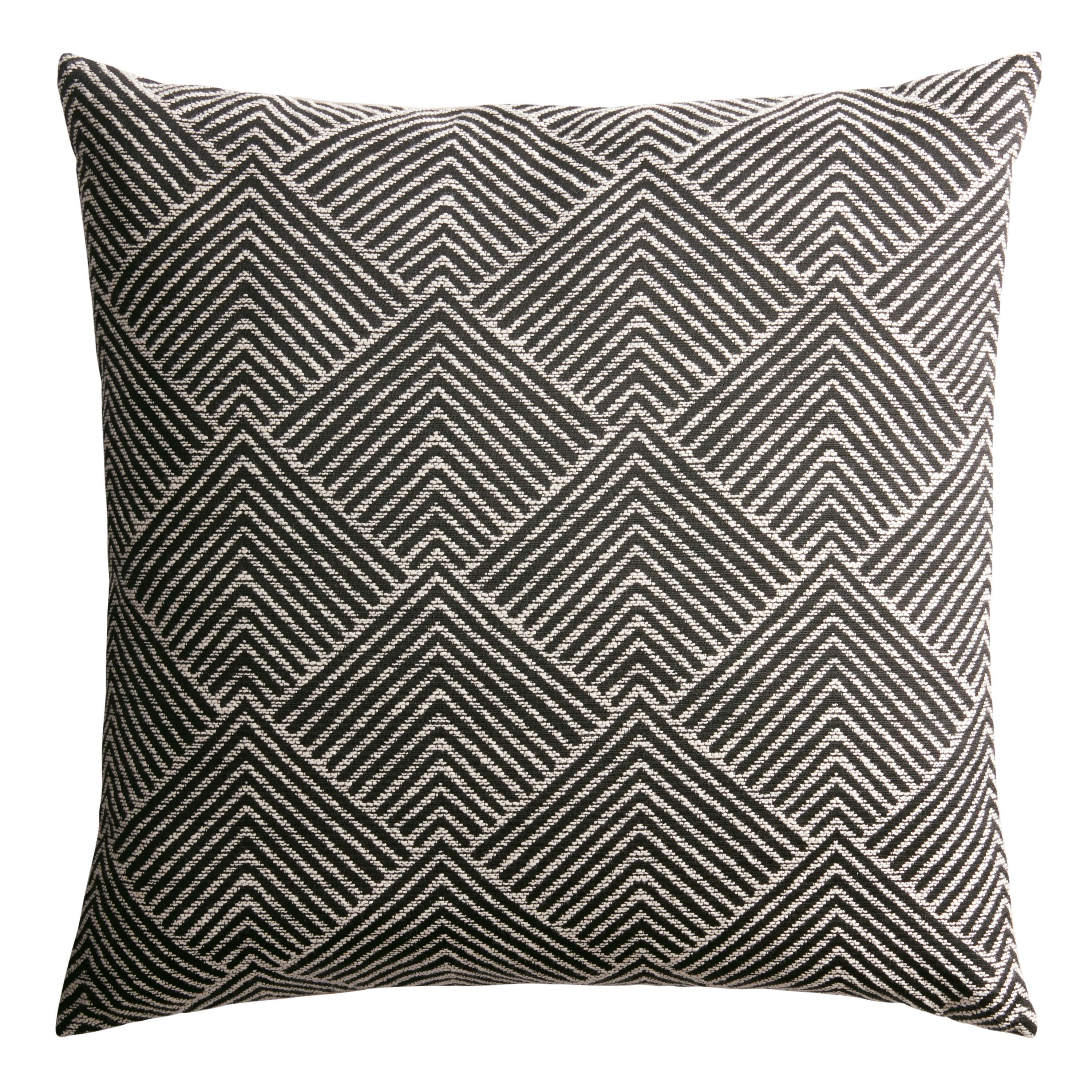Geometric Angle Jacquard Throw Pillow | World Market