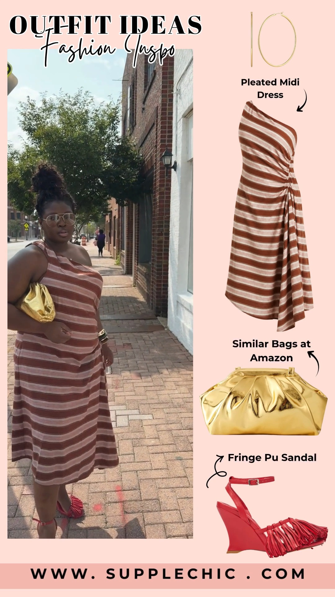 When you want an outfit that feels dressed up but still comfortable, a pleated midi dress is the perfect choice. The flowy shape makes it easy to move while looking put together.  brunch outfit ideas, midi dress outfit, striped dress outfit, summer brunch outfit, weekend outfit ideas, feminine outfit inspiration, casual elegant outfit, vacation dress ideas, date night outfit, pleated midi dress, chic summer outfits

#LTKootd #LTKSeasonal #LTKMidsize