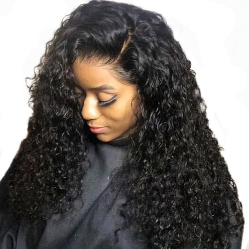 Deep Wave Wet and Wavy Lace Front Wigs Human Hair for Black Women Glueless 20Inch Brazilian Wear ... | Amazon (US)