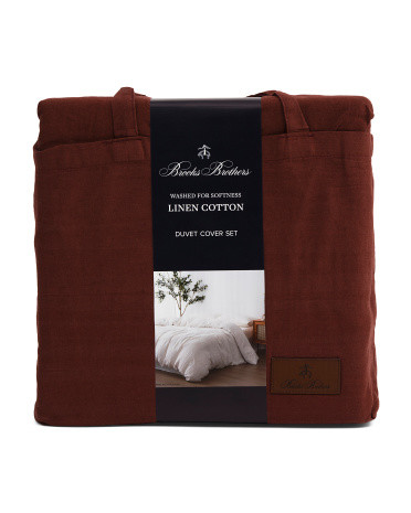 Linen Blend Washed Duvet Set | TJ Maxx
