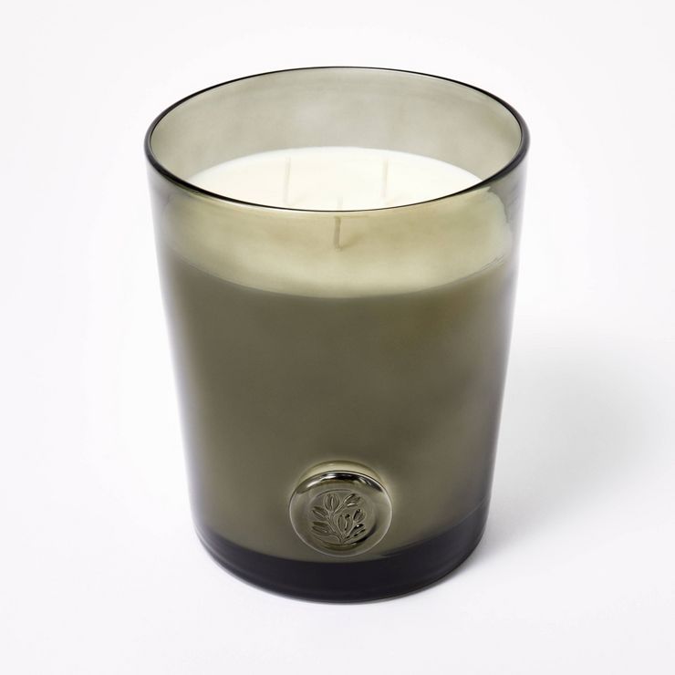 Colored Glass Candle Cypress & Juniper Sage Green - Threshold™ designed with Studio McGee | Target