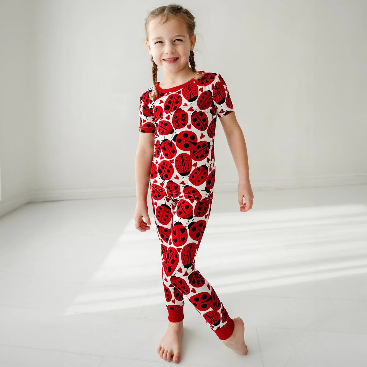 Love Bug Two-Piece Short Sleeve Pajama Set | Little Sleepies