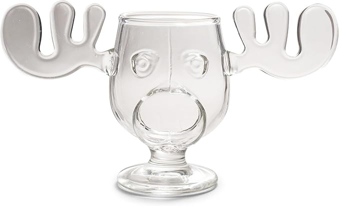 Silver Buffalo Christmas Vacation Moose Head Boxed 8oz Molded Glass Cup | Amazon (US)