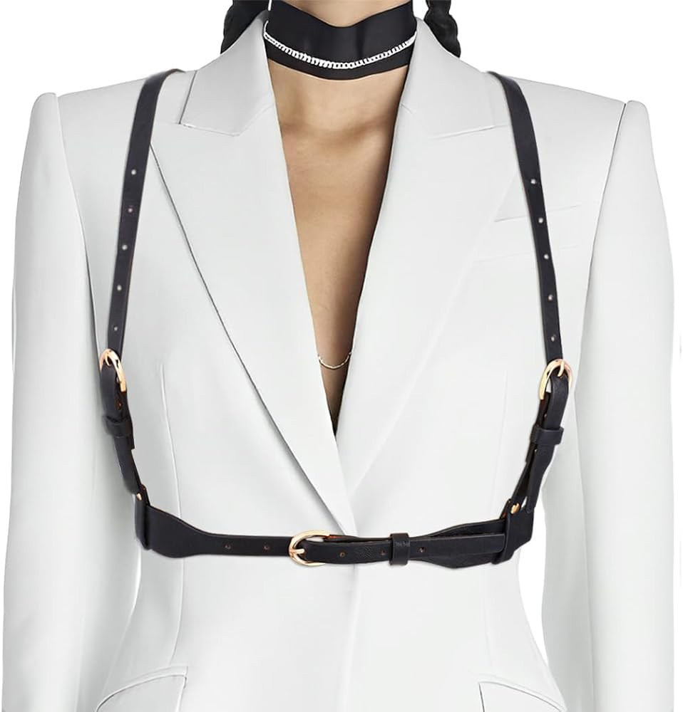 BODIY Gothic High Waist Belt for Women Black Fashion Harness Punk Rock Belts Cosplay Costume Belt... | Amazon (US)