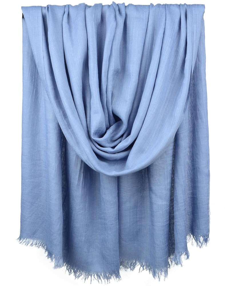 Women Summer Scarfs Large Long Lightweight Linen Beach Gauze Shawl Wrap 75”×43” | Amazon (US)