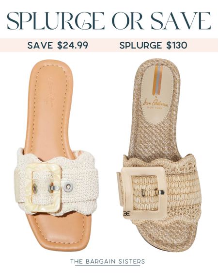 Splurge or Save Sandals 

| Spring Sandals | Summer Sandals | Affordable Sandals | Target Fashion | Target Shoes | Sam Edelman Sandals | Nordstrom Fashion | Buckle Slide Sandals

#LTKshoecrush #LTKU #LTKSeasonal