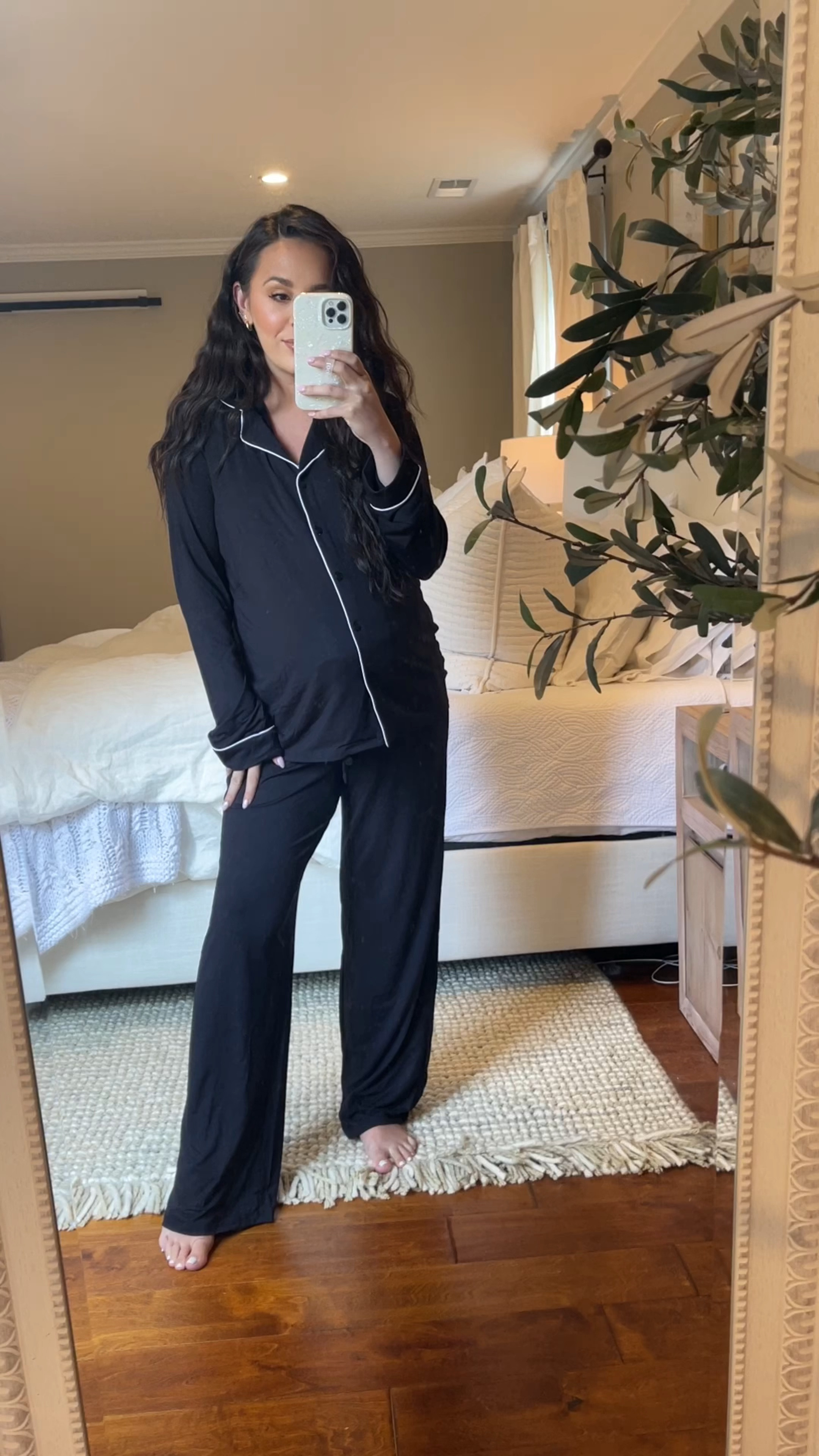 The pajamas from the Nordstrom Sale in black! I got these for the hospital/postpartum and I’m so glad I did. Sized up to a medium and I can tell they’ll be comfortable for a very long time. So so soft and lightweight. They also have a shorts version, but I prefer to sleep in pants. 

#LTKxNSale #LTKunder50 #LTKbump