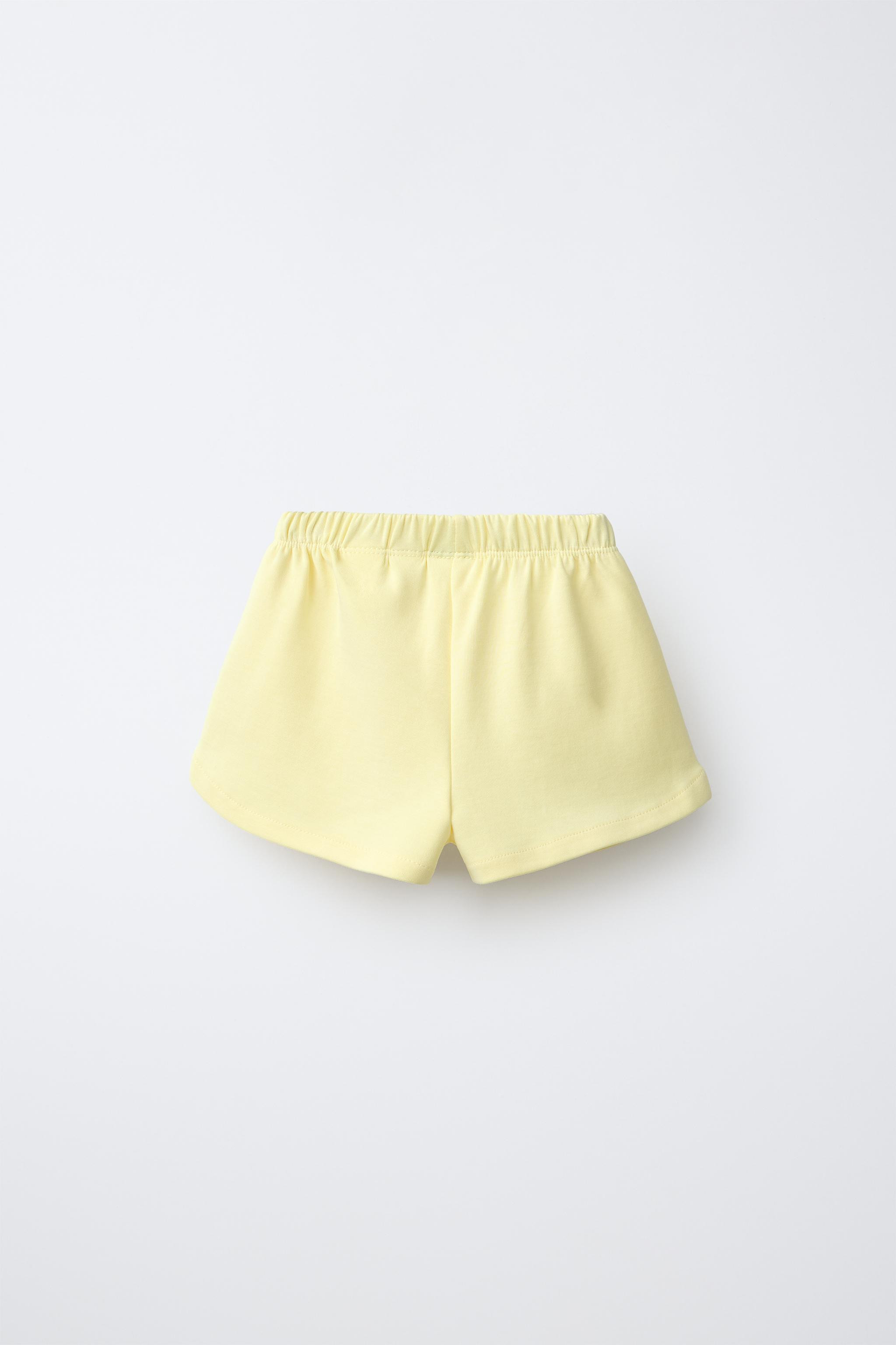 INTERLOCK BERMUDA SHORTS WITH CROCHET FRUIT | Zara UK