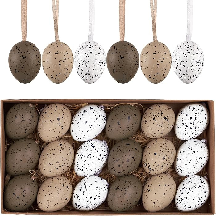 Valery Madelyn Easter Eggs Decoration Tree Ornaments Set, 18CT 1.57inch Shatterproof Nuture Hangi... | Amazon (CA)