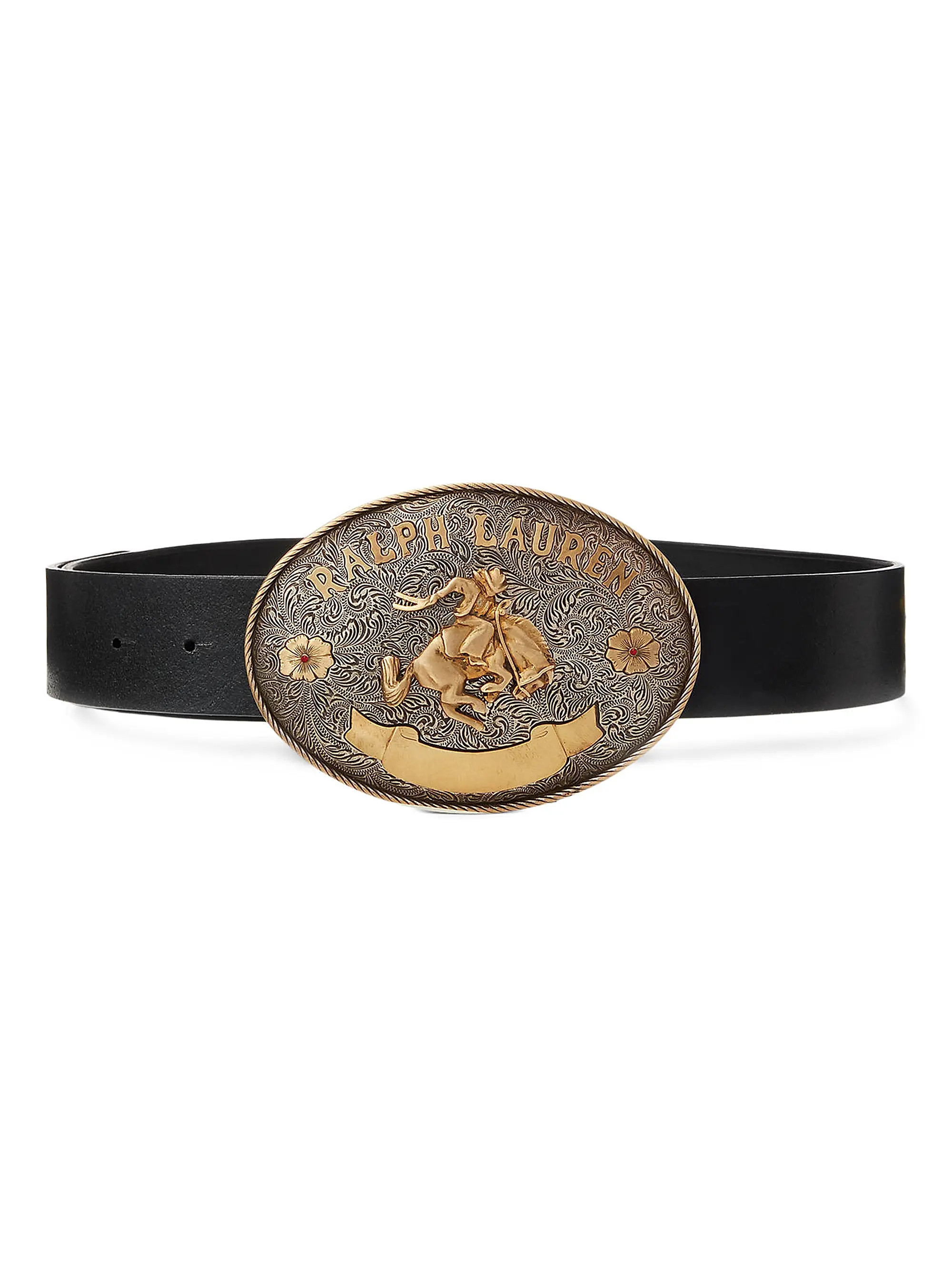 Leather & Rodeo-Buckle Belt | Saks Fifth Avenue