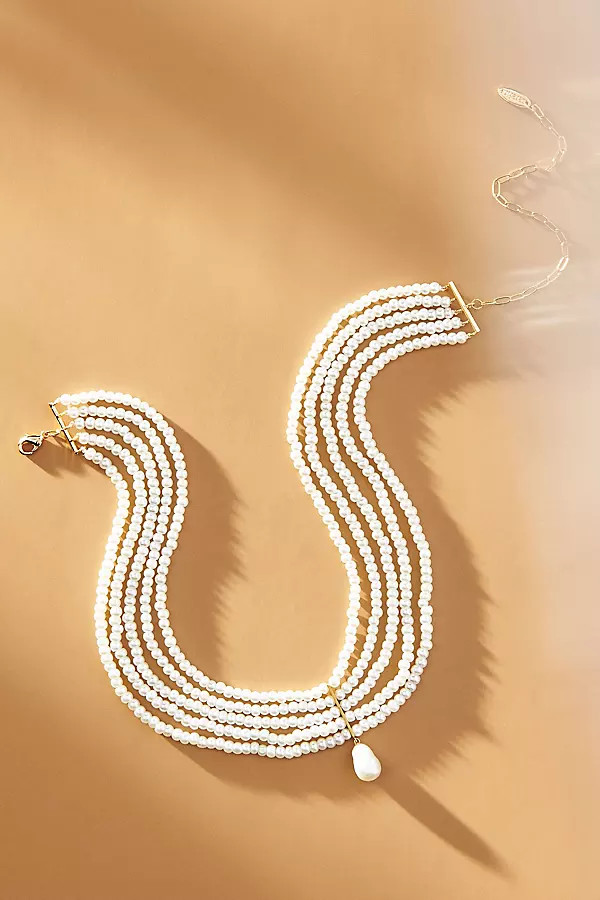 Micropearl Layered Choker Necklace | Anthropologie (US)