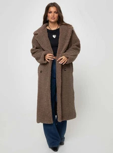 Sonoma Teddy Coat Brown | Princess Polly US