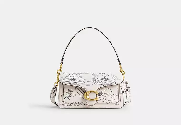 Coach X Peanuts Tabby Shoulder Bag 26 With Newspaper Print | Coach (US)