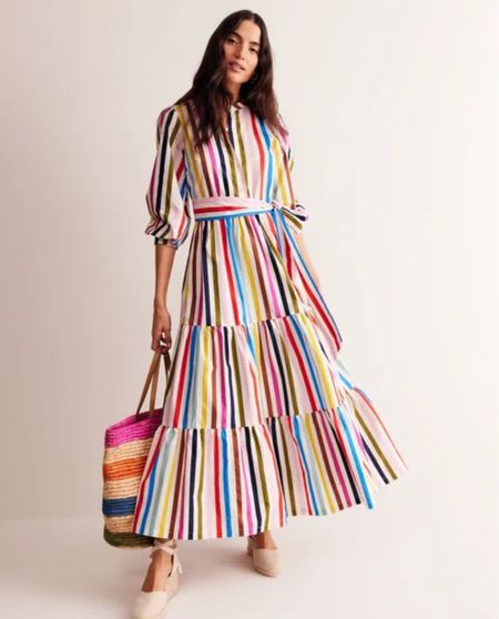 Perfect striped dress - wedding guest dress rainbow 

#LTKwedding #LTKover40 #LTKstyletip