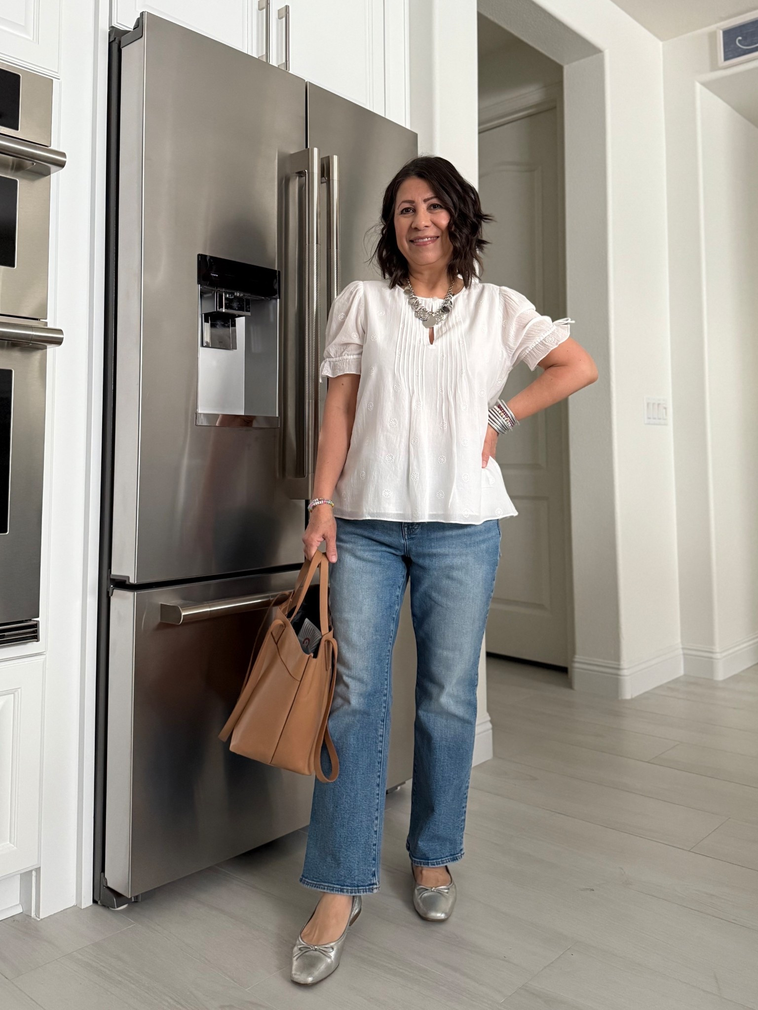 Favorite everyday outfit ~ white top & blue jeans 🤍💙


white spring/ summer tops 
petite jeans | silver metallic shoes


#LTKSaleAlert #LTKStyleTip #LTKPetite