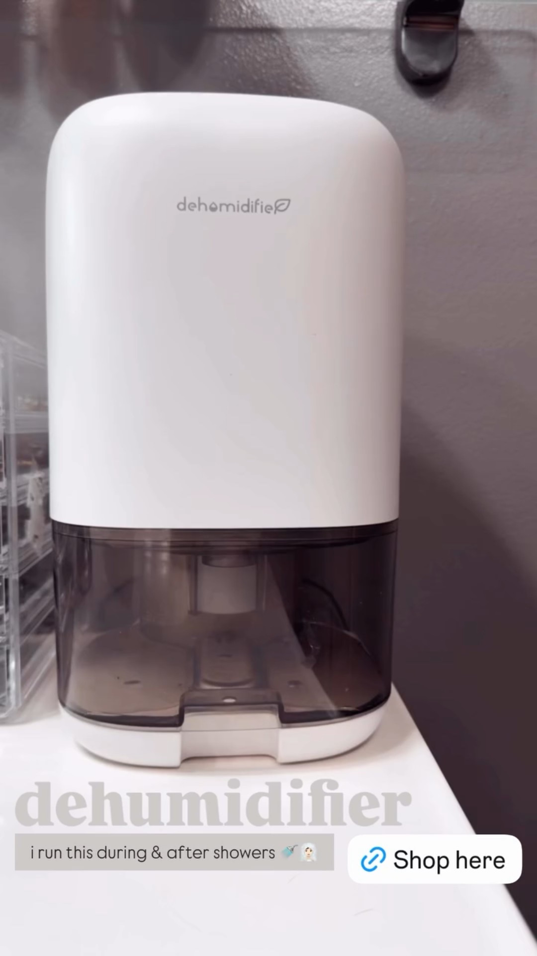 dehumidifier i run this during & after showers 🚿🧖🏻‍♀️