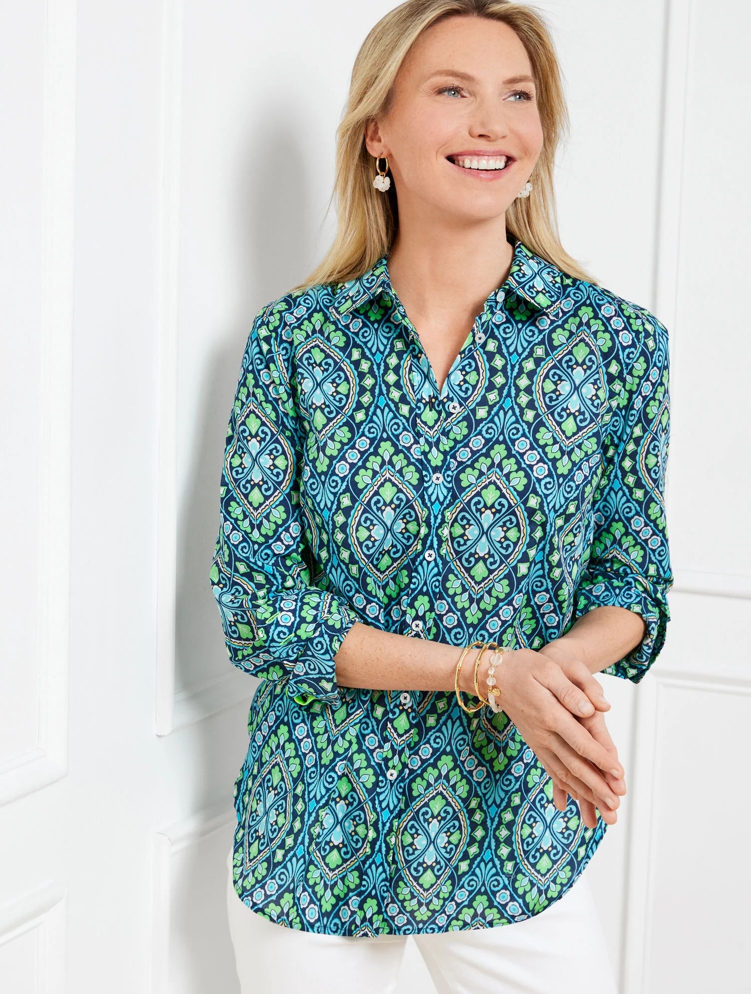 Modern Classic Shirt - Damask | Talbots