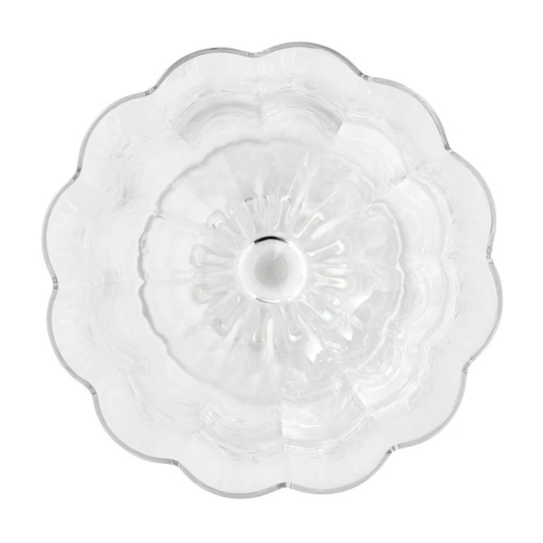 The Pioneer Woman Colette 15-Ounce Scalloped Red Wine Glasses, Clear, Set of 4 | Walmart (US)