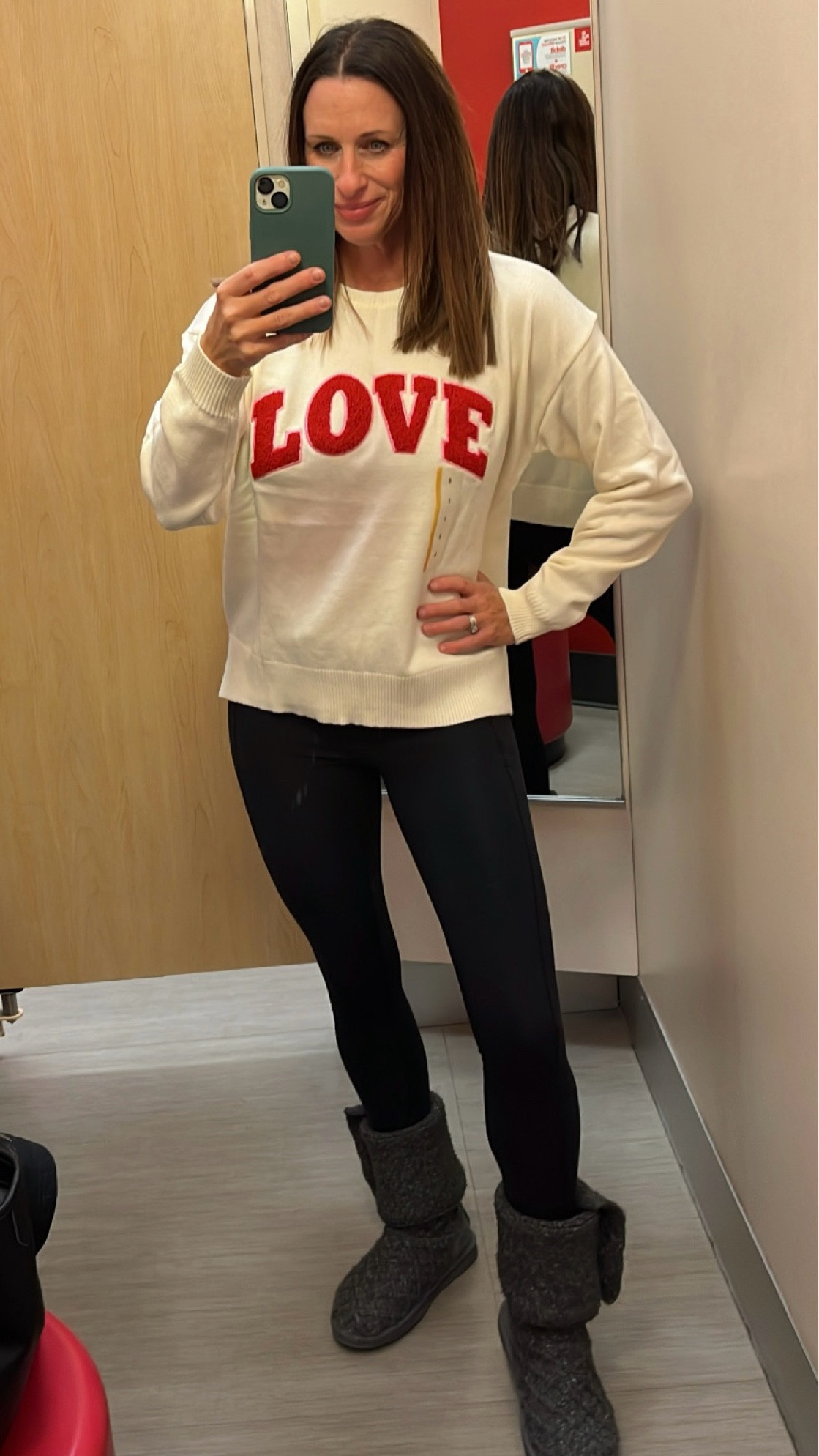 Valentine’s Day sweater. Size down

#LTKFindsUnder50