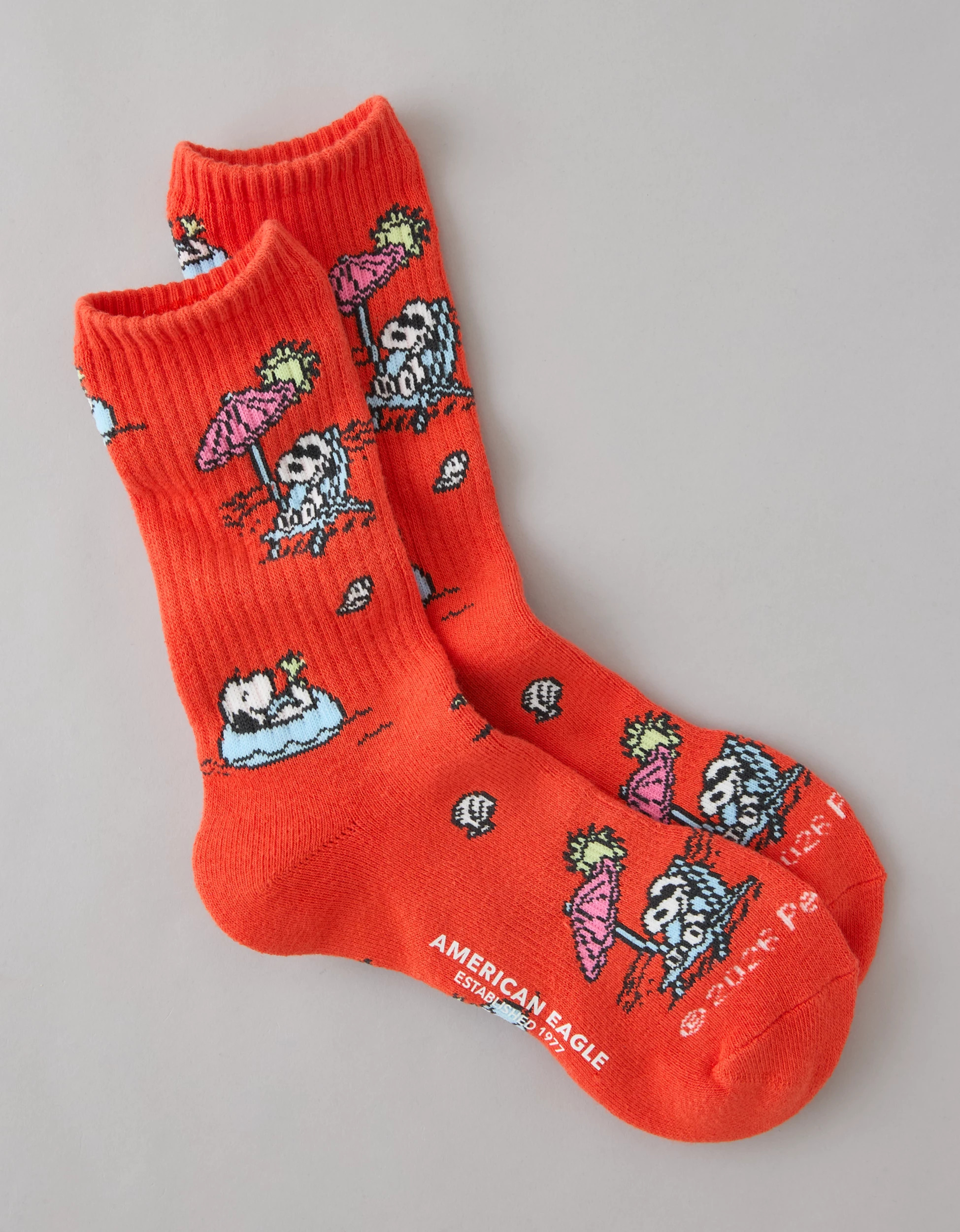 AE Snoopy Beach Crew Socks | American Eagle Outfitters (US & CA)