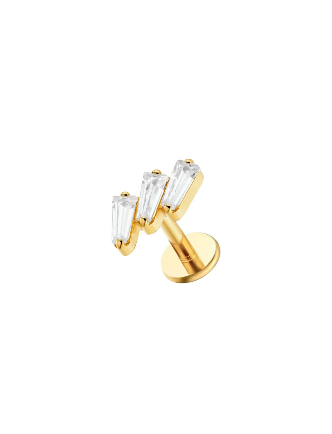 Tri Baguette Flat Back | Pierced by Ash Design