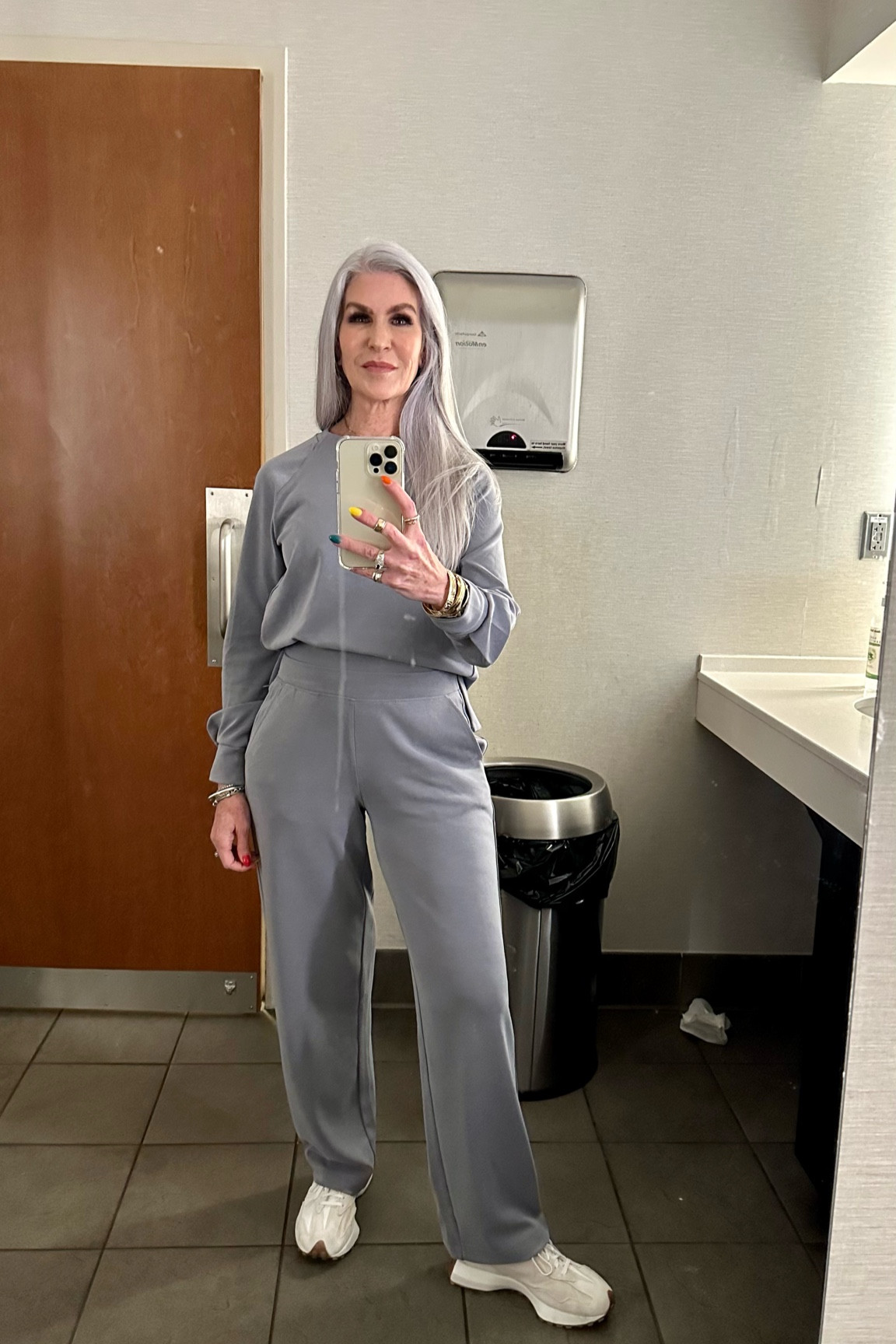 My travel outfit. 

When I travel being comfortable is number one on my list.  The second is staying warm as I fly, because I’m so cold natured. 
I’ve layered a one shoulder cropped ribbed tank underneath. 
When we landed in Doha it was 93 degrees. I took the long sleeve top off and draped it over my shoulders  
This has worked beautifully so far. 
By the time I get where I’m going I will have worn these clothes 30 hours. 



#LTKshoecrush #LTKtravel #LTKFind