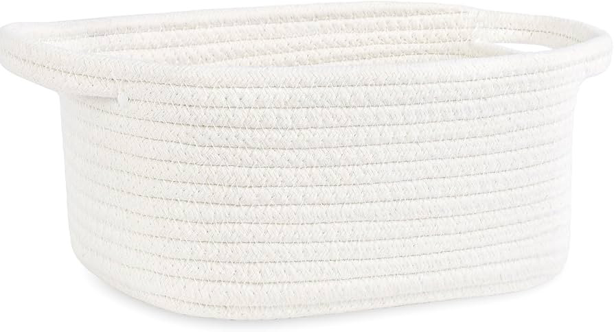 ABenkle Small Storage Basket, Mini Baby Basket, Cute Tiny Cotton Rope Woven Easter Basket,Shelf B... | Amazon (US)