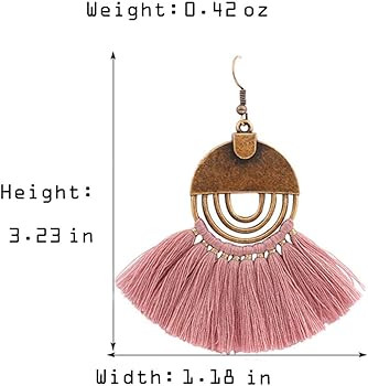 Flairs New York Faux Fur Pom Pom Tassel Drop Dangle Earrings Set | Amazon (US)