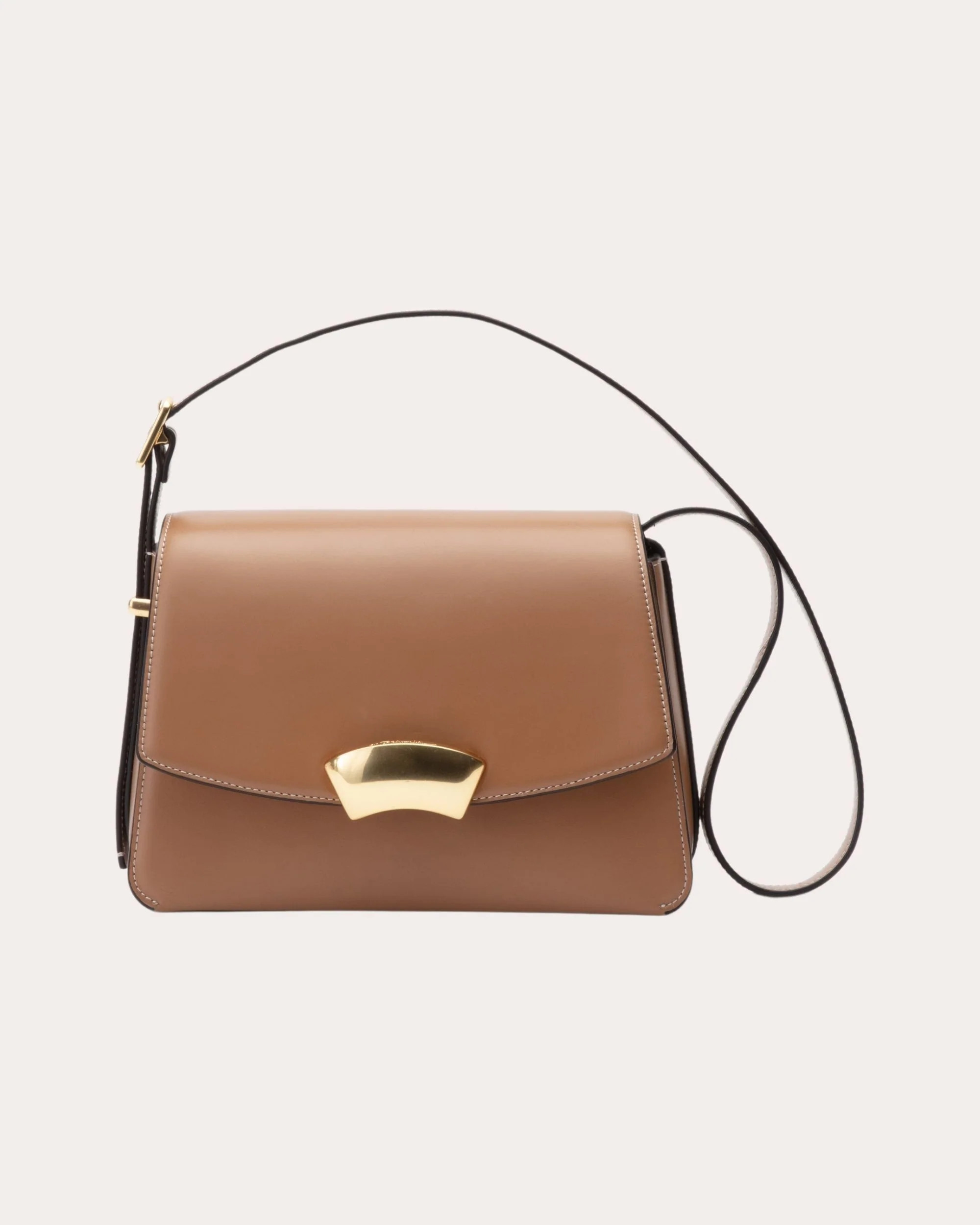 3.1 Phillip Lim Women's Medium ID Leather Shoulder Bag in Camel Leather/Cotton | Olivela
