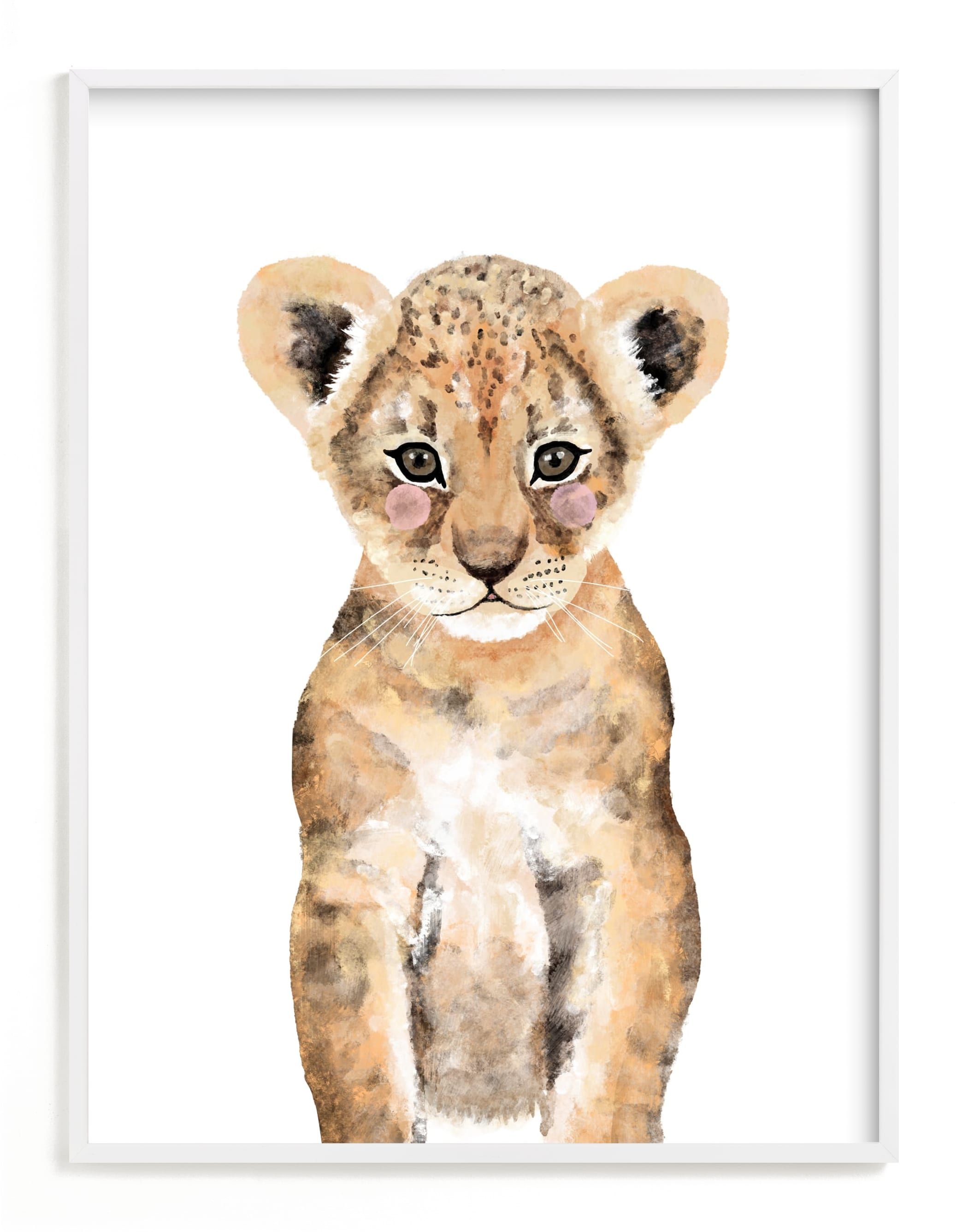 "Baby Animal Lion" - Art Print by Cass Loh. | Minted