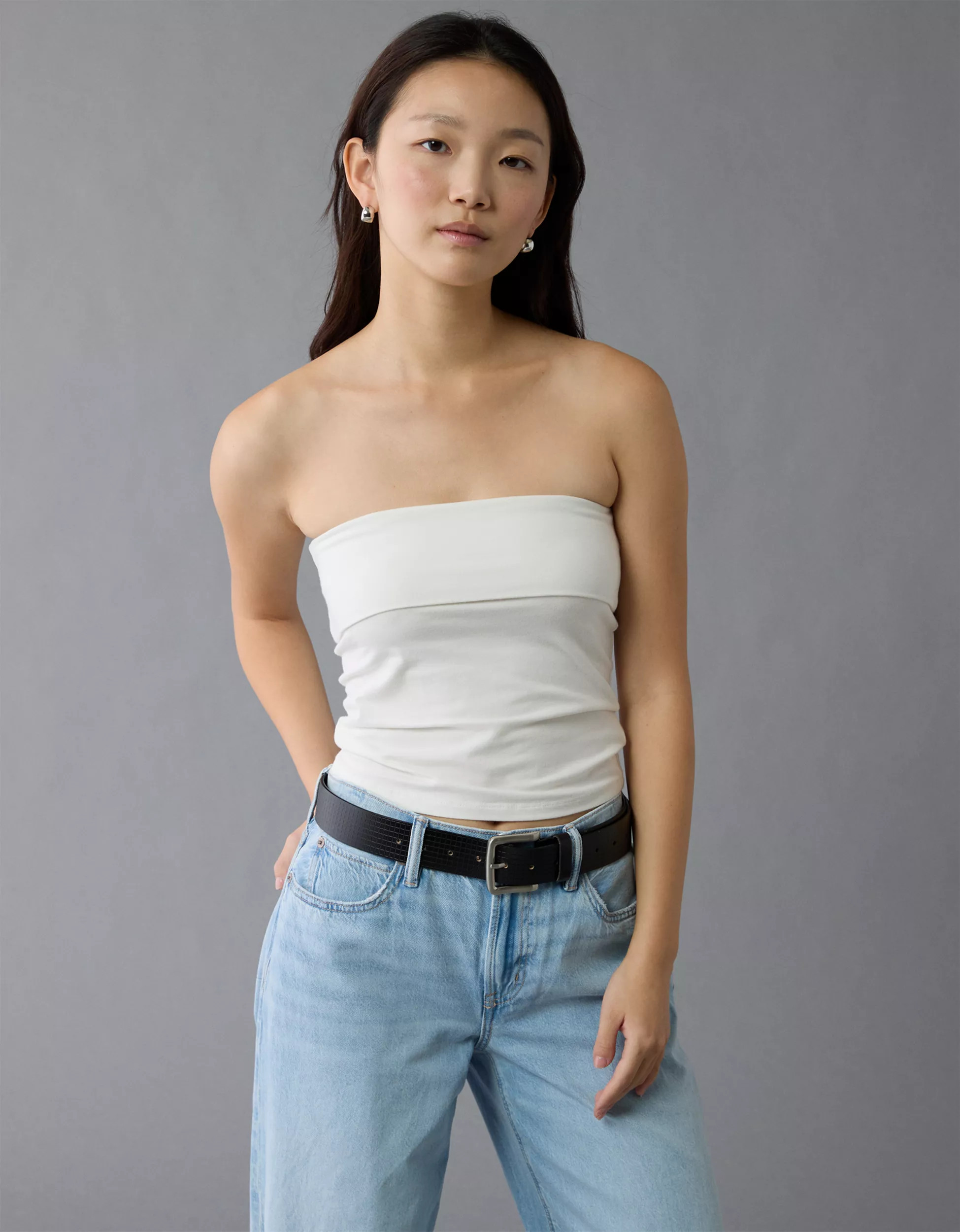 AE It Knit Foldover Tube Top | American Eagle Outfitters (US & CA)