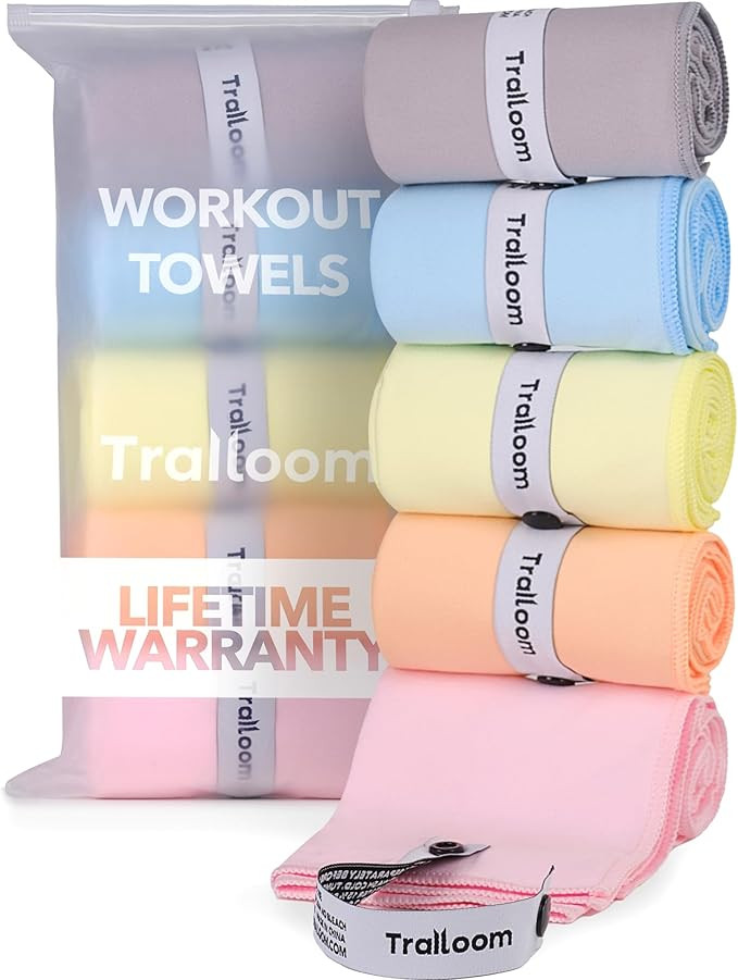 Microfiber Workout Towels - Quick Dry, Highly Absorbing, Odor-Free, for Women & Men - Gym Sweat S... | Amazon (US)