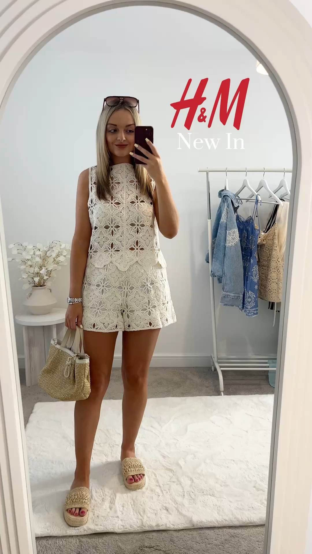 H&M New In Summer OOTD 🤍✨

How gorgeous is this crochet look top and shorts this is the perfect co-ord to wear in the summer in the day or the evening paired with sandals 🫶

#LTKsummer #LTKuk #LTKeurope