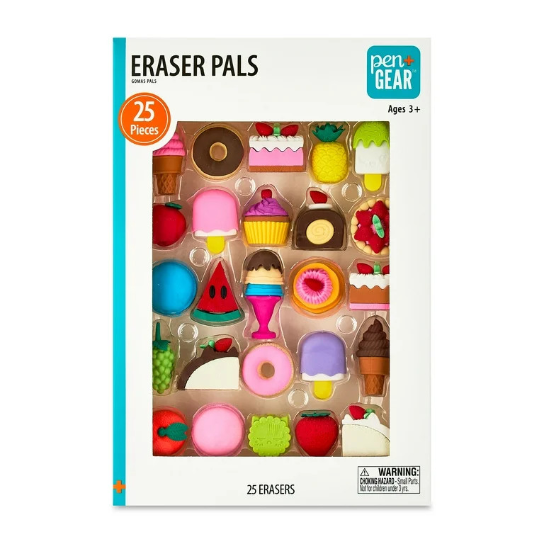Pen+Gear Eraser Pals, Sweet Treats, 25 Count - Walmart.com | Walmart (US)
