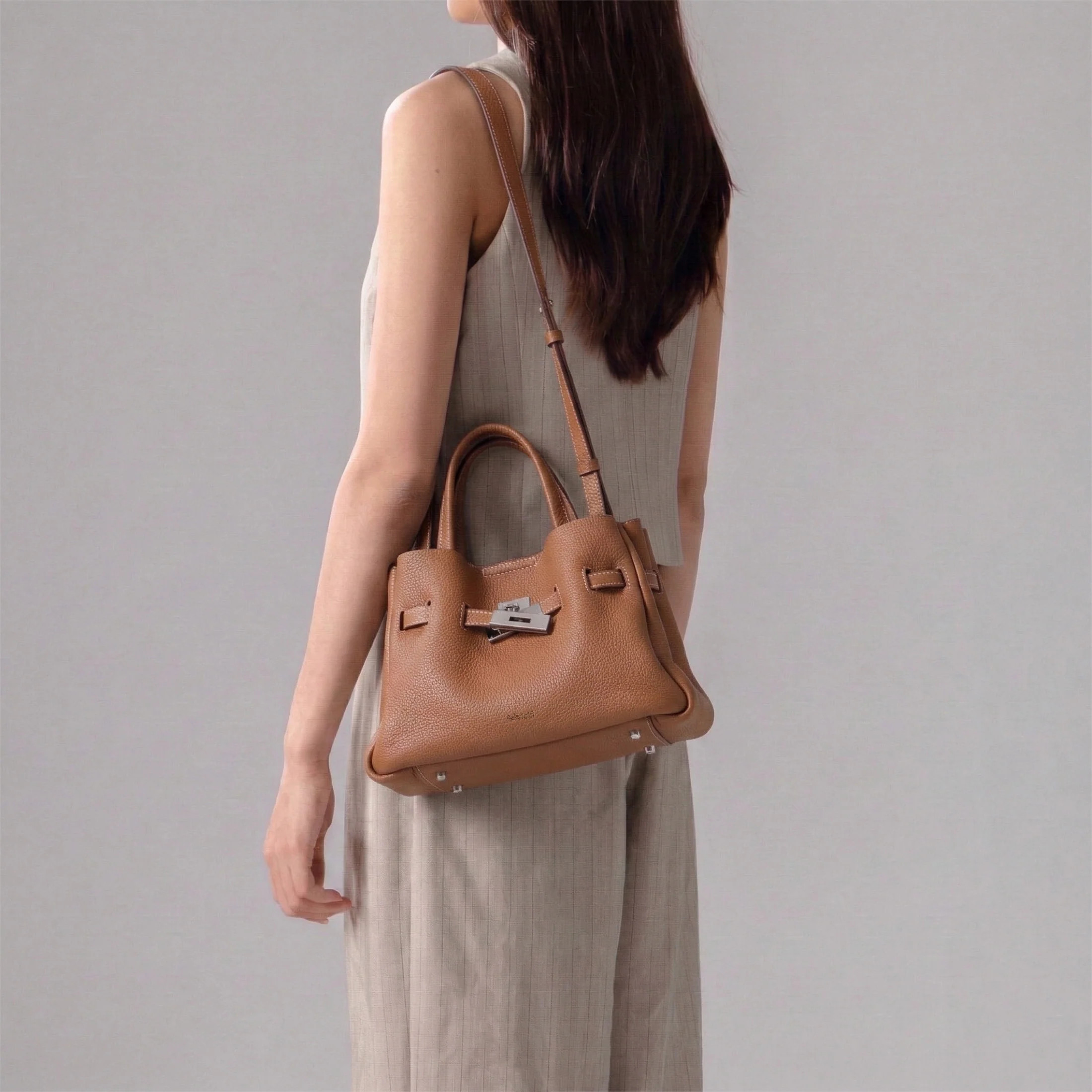SAOIRSE Belt Soft Structural Shoulder Tote Mini | RABEANCO