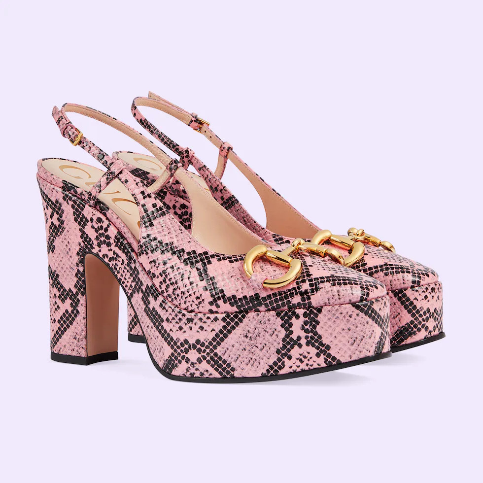 Women's python print high heel pump | Gucci (US)