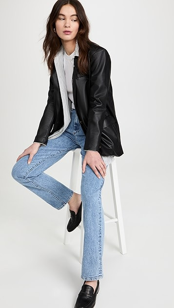 Faux Leather Blazer | Shopbop