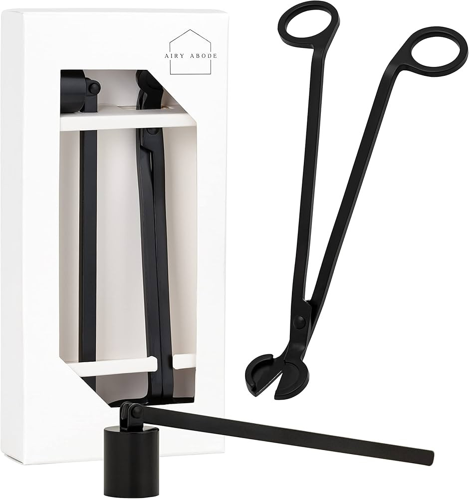 Candle Wick Trimmer and Candle Snuffer Accessory Set – Black | Amazon (US)