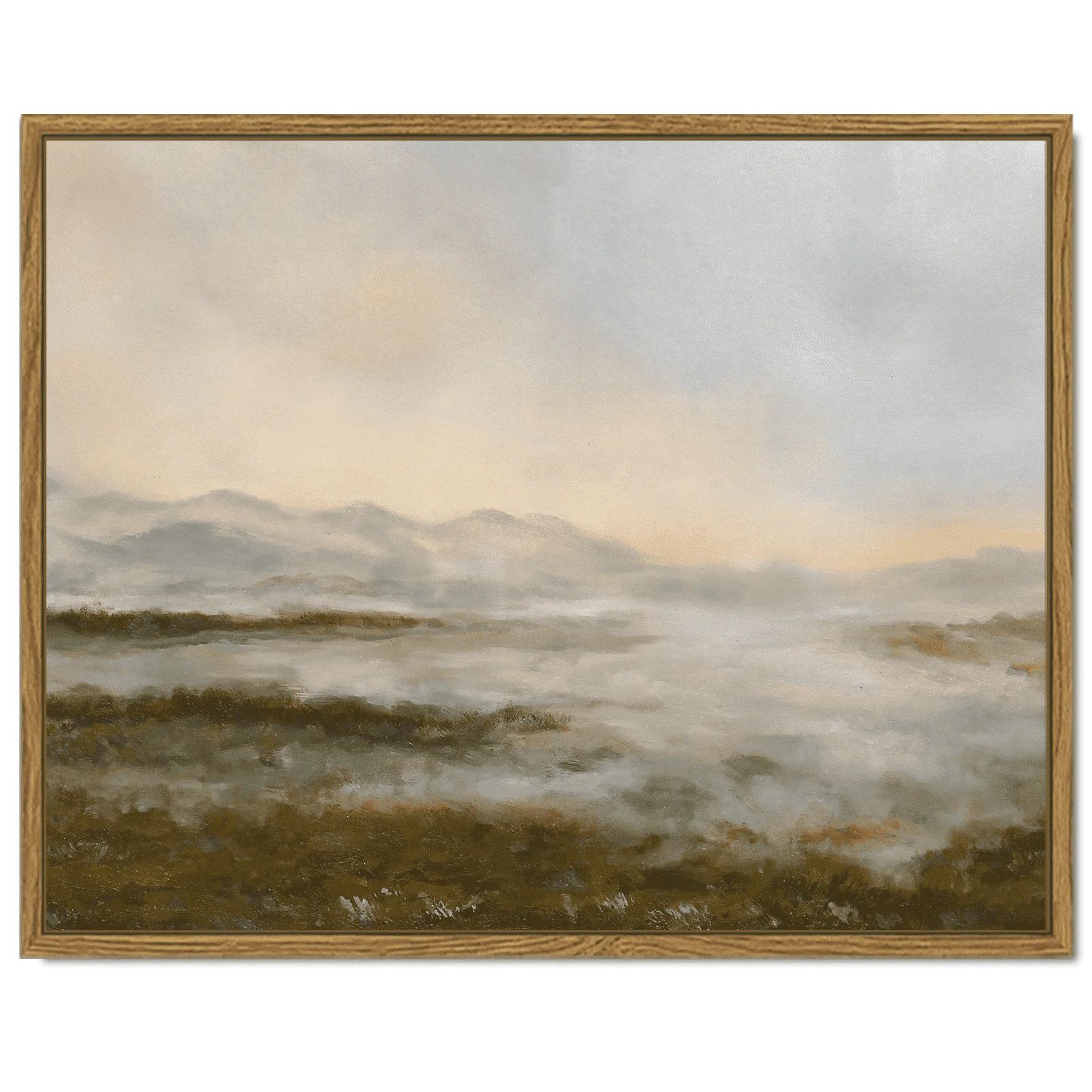 Drsoum Landscape Framed Canvas Wall Art Vintage Classical Prints 11x14in Watercolor Dusk in The F... | Walmart (US)