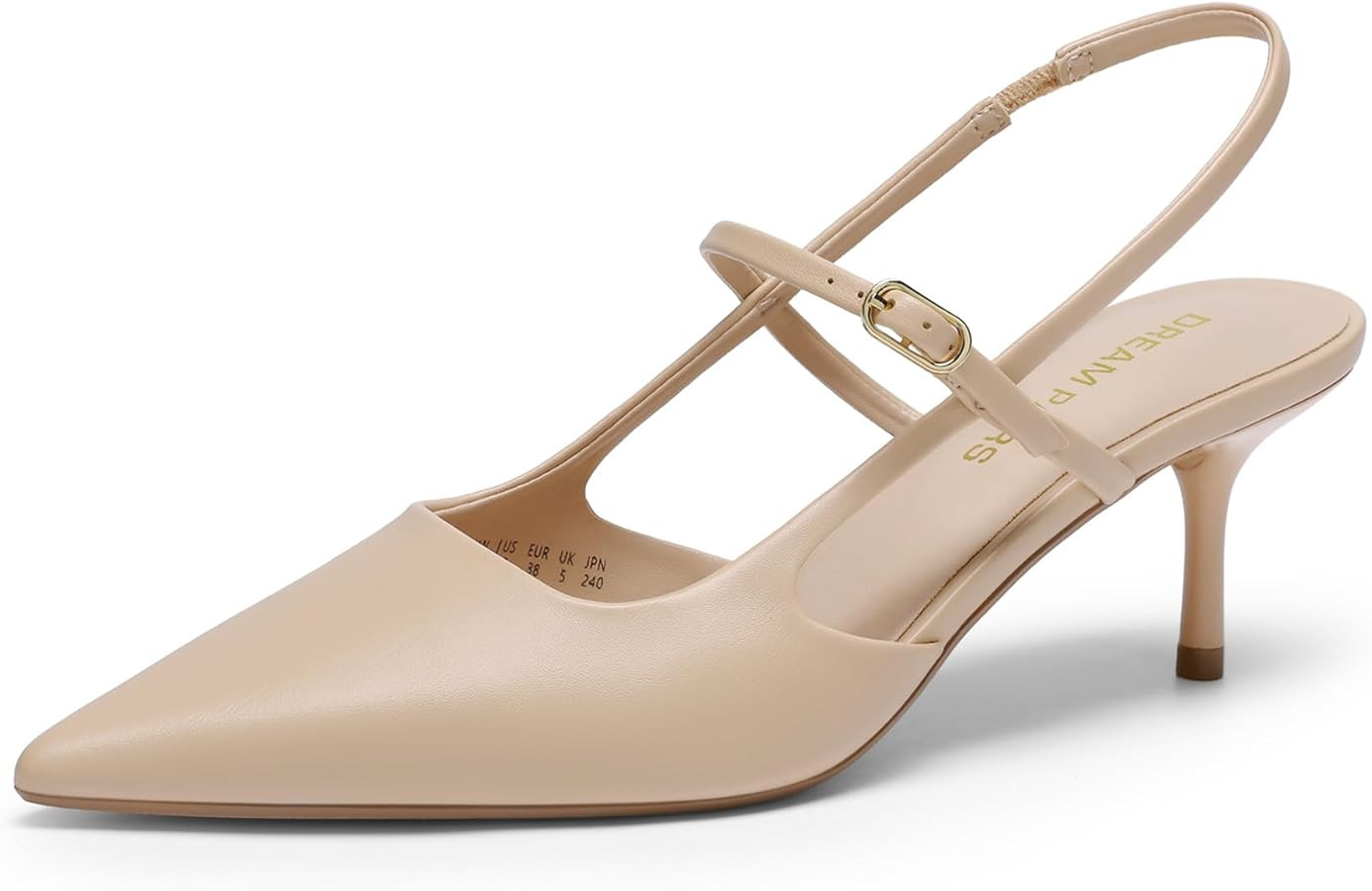 DREAM PAIRS Mary Jane Shoes Women Kitten Slingback Pointed Closed Toe Heels Dress Party Casual Co... | Amazon (US)