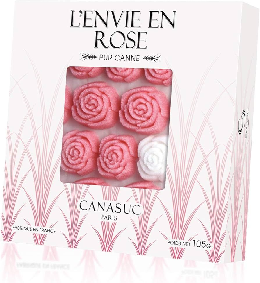 Canasuc Paris, L' Envie en Rose Pur Sucre de Canne,"Window Gift Box" of 36 Assorted French Molded... | Amazon (US)