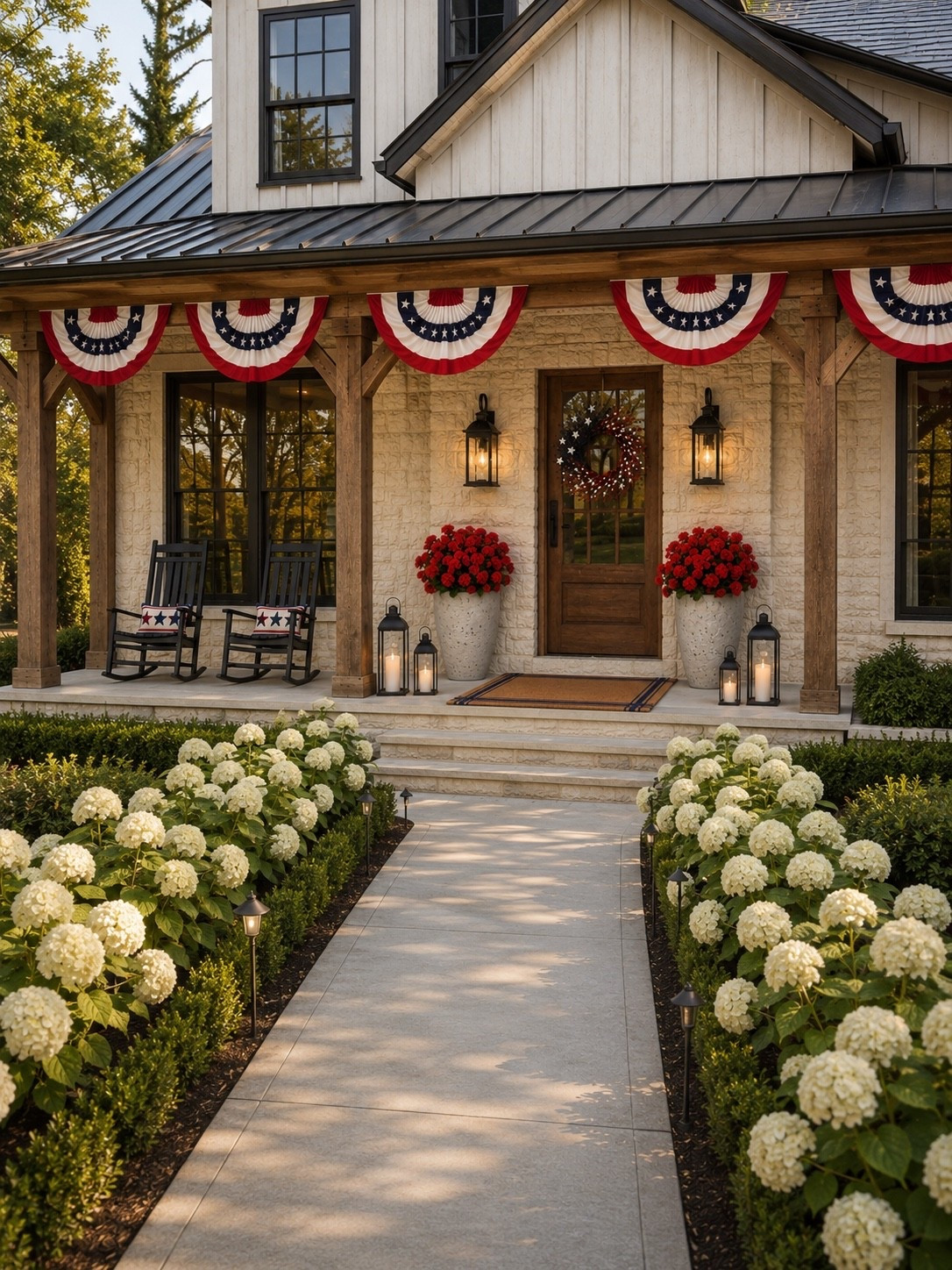 Patriotic Porch Decor Ideas 🇺🇸

American flag buntings, rocking chairs, lanterns, hydrangeas, and timeless porch accents that make a home feel extra cozy for summer hosting and Memorial Day weekend. These Amazon patriotic finds create the prettiest modern farmhouse porch refresh while still feeling classic and elevated. ❤️🤍💙

#patrioticporch #frontporchdecor #americanflagdecor #amazonhome #summerporch

patriotic porch decor | front porch ideas | americana decor | memorial day decor | fourth of july porch | amazon porch finds | farmhouse porch | porch refresh | outdoor lanterns | rocking chairs | hydrangea landscaping | patriotic bunting | summer porch styling | front door wreath | porch inspiration | modern farmhouse exterior | outdoor decor ideas | red white and blue decor | covered porch ideas | porch lighting | outdoor planters | curb appeal | americana style | porch seating | summer decorating

#LTKSeasonal #LTKHome #LTKSaleAlert
