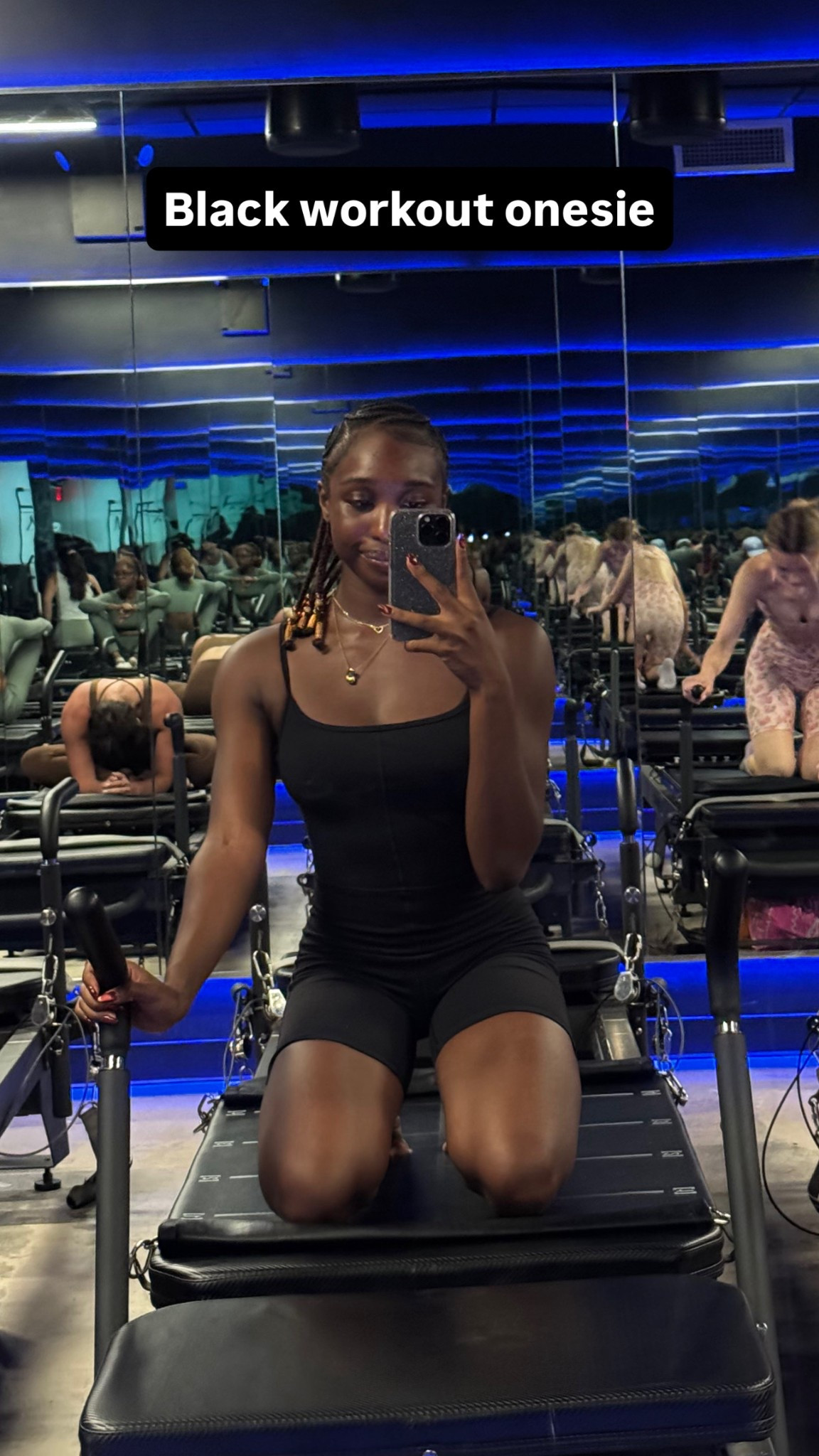 Black workout onesie