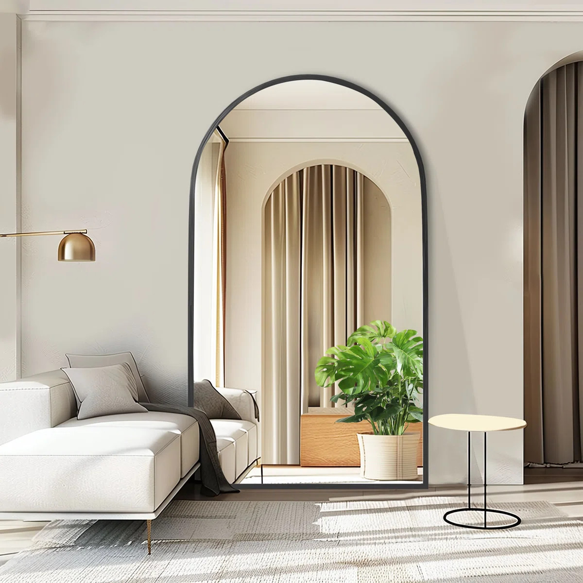 Hildtraud Metal Arch Mirror | Wayfair North America