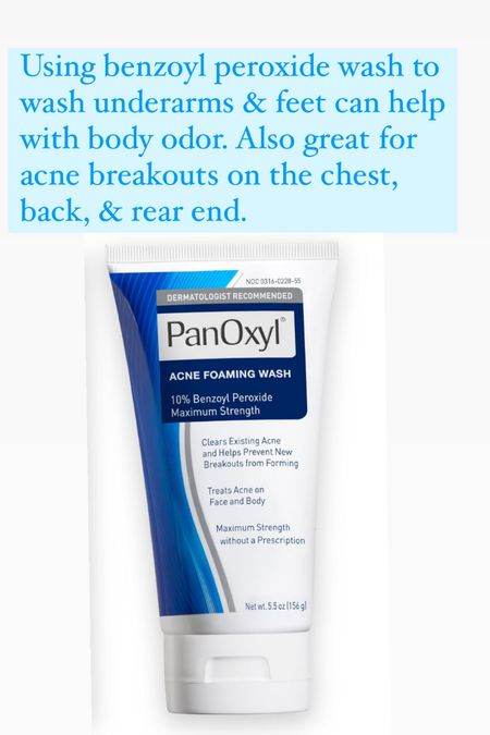 Panoxyl benzoyl peroxide wash for body odor 

#LTKBeauty #LTKxWalmart #LTKFindsUnder50