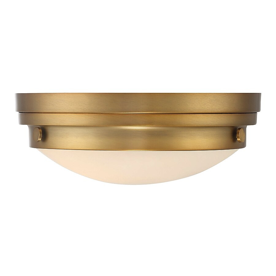 Savoy House Essentials Lucerne 2 -Light 13.25-in Brass Flush Mount Light | Lowe's
