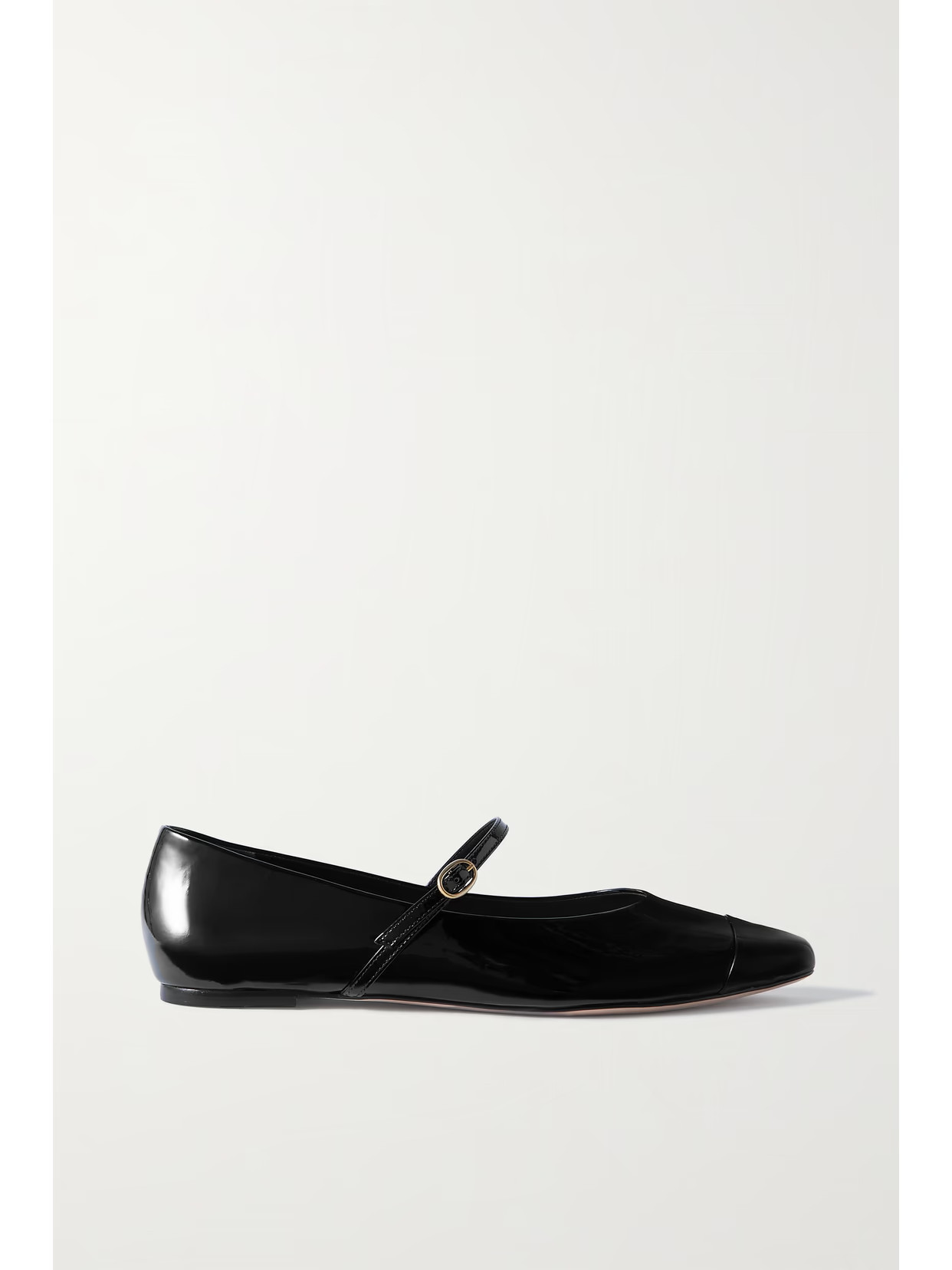 Porte & Paire - Patent-leather Mary Jane Ballet Flats - Black | NET-A-PORTER (UK & EU)