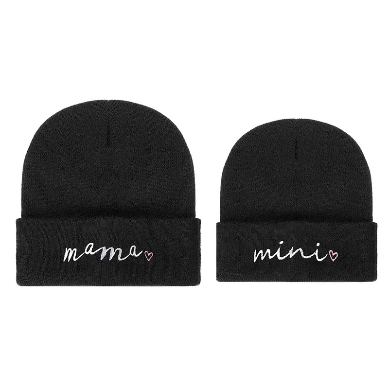 Cute casual embroidered knitted hat for parents and children Only $3.99 PatPat US | PatPat